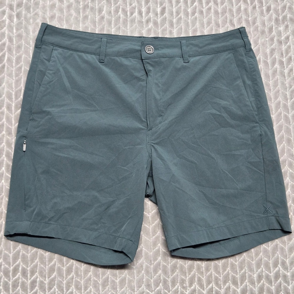 Cuts Clothing AO Hybrid Prestige Shorts Mens 30 Sage Green Stretch MX10147